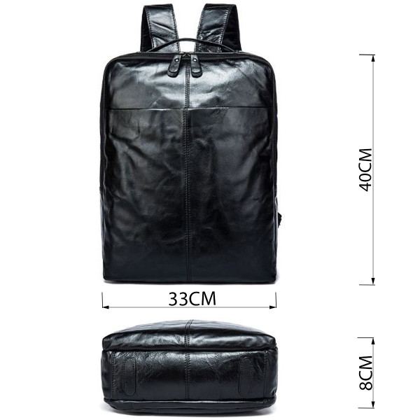 Рюкзак кожаный под ноутбук Vintage 14845 Черный