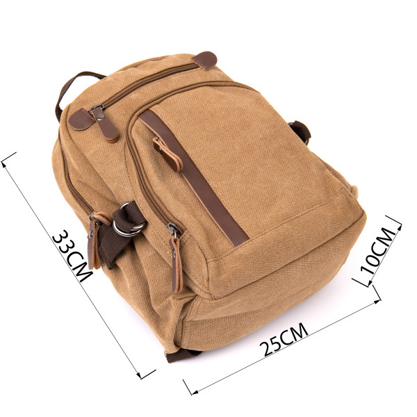 Рюкзак текстильный унисекс Vintage 20603 Хаки