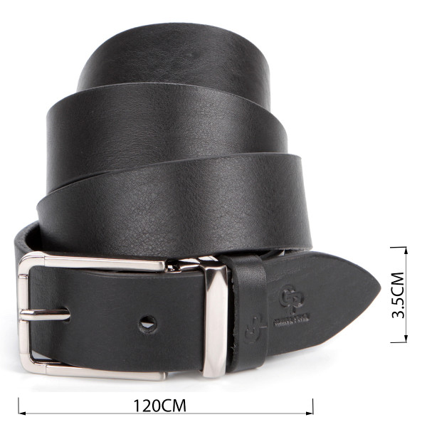 Шикарный мужской кожаный ремень под брюки GRANDE PELLE 00862