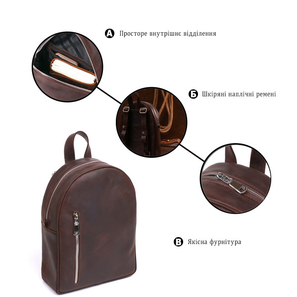 Универсальный матовый женский рюкзак Shvigel 16329 Коричневый