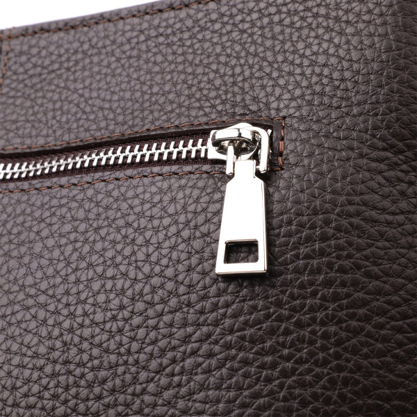 Стильная сумка через плечо для мужчин из натуральной кожи GRANDE PELLE 22884 Коричневый