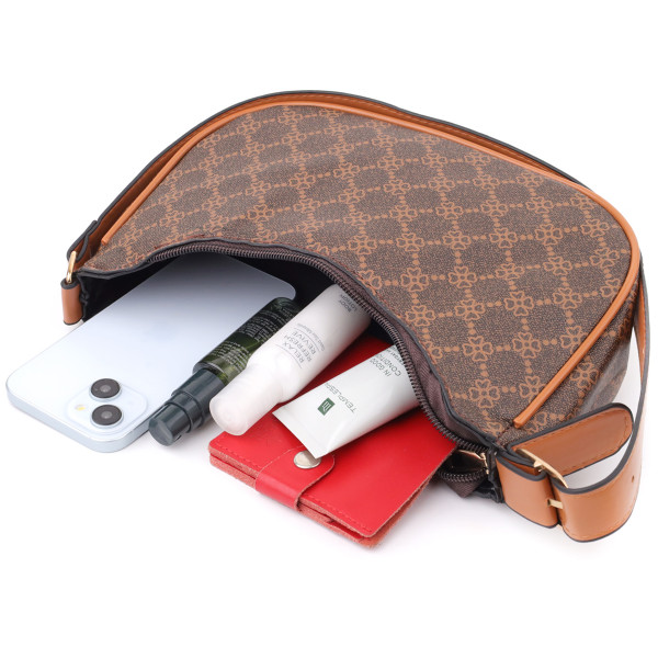 Женская сумка в форме полумесяца из экокожи Vintage sale_15145 Коричневый