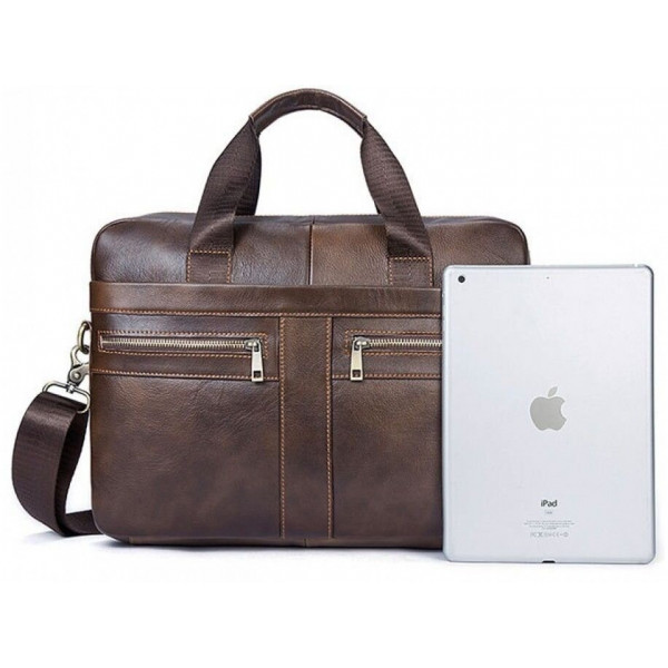 Сумка мужская Vintage 14626 кожаная Коричневая