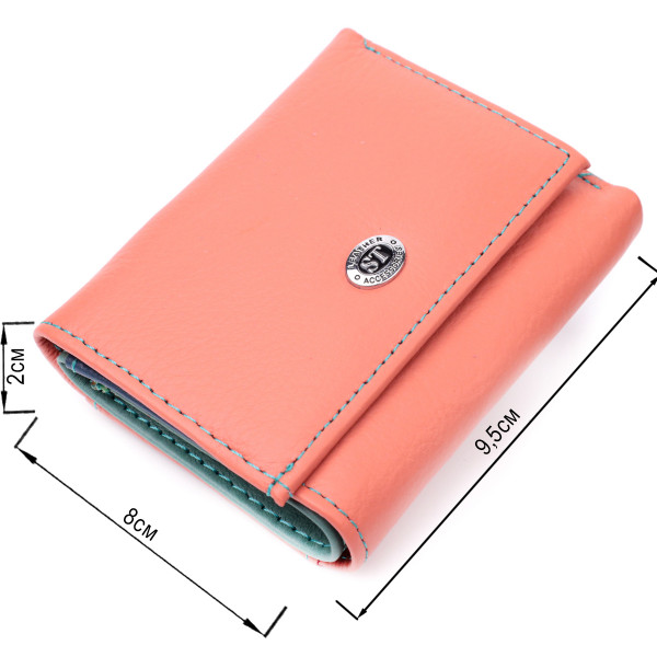 Небольшой кошелек для модниц из натуральной кожи ST Leather 19505 Оранжевый