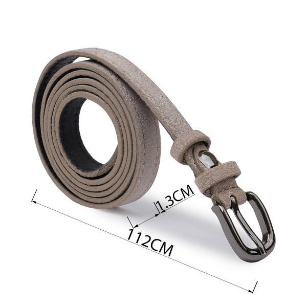 Женский замшевый ремень Vintage 20763 Серый