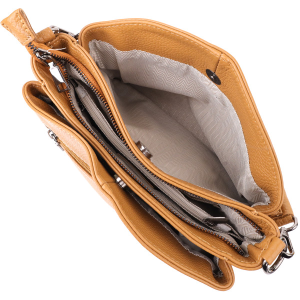 Элегантная женская сумка из натуральной кожи Vintage 23008 Рыжий