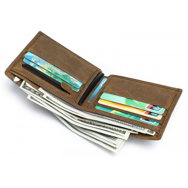 Бумажник горизонтальный Vintage 20042 Коричневый