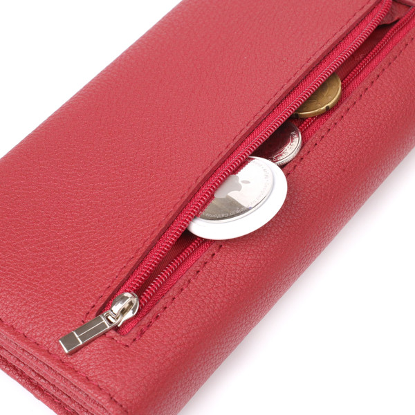 Женский вместительный кошелек из натуральной кожи ST Leather 23096 Красный