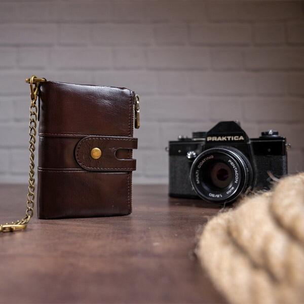 Кошелек универсальный Vintage 14682 Темно-коричневый