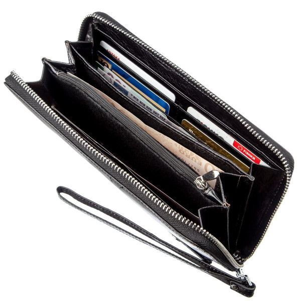 Вместительное мужское портмоне-клатч Boston 18806 Черный