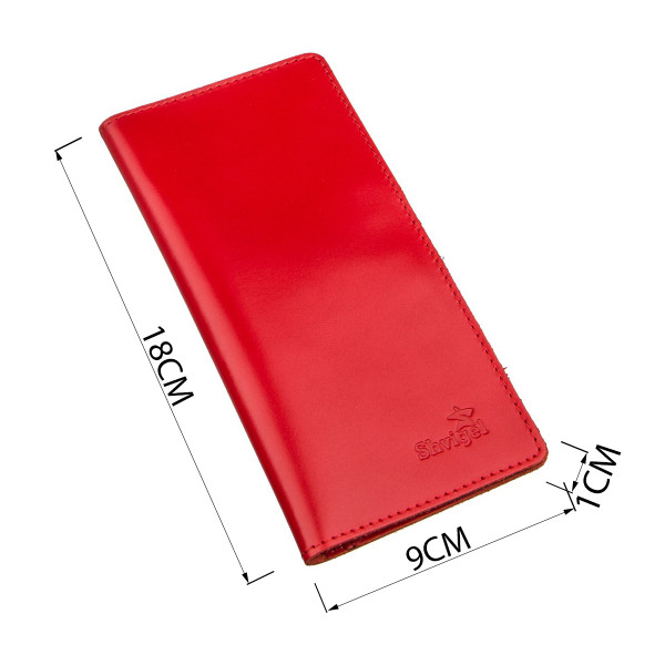 Вертикальное портмоне SHVIGEL 13990 Красное