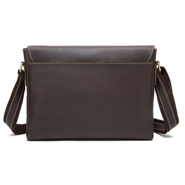 Сумка мужская горизонтальная на плечо Vintage 20007 Коричневая