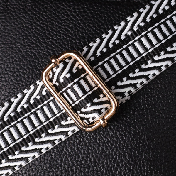 Трапециевидная сумка для женщин из натуральной кожи Vintage 22916 Черный