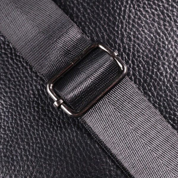 Стильная мужская сумка из натуральной зернистой кожи 21398 Vintage Черная