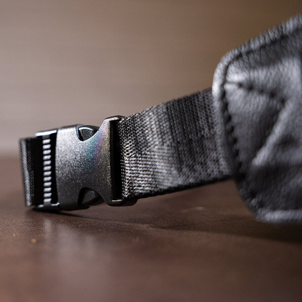 Бананка кожаная Vintage 14809 Черная