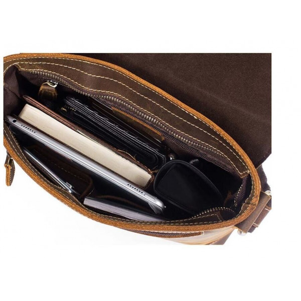 Сумка мужская Vintage 14675 Коричневая