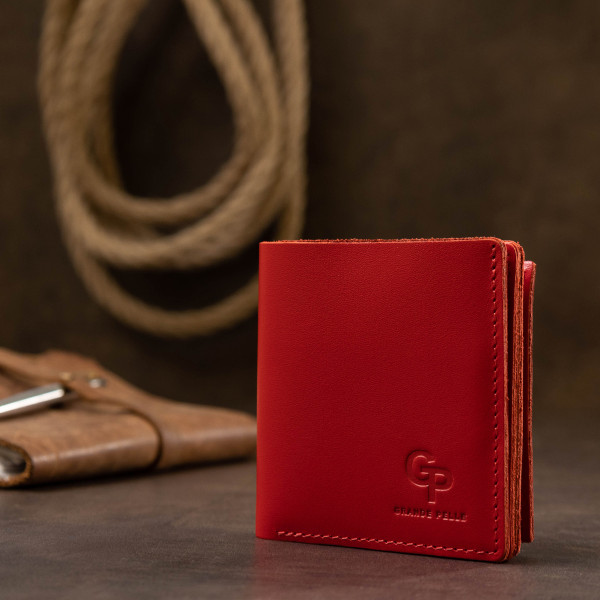 Небольшое женское портмоне GRANDE PELLE 11565 Красный