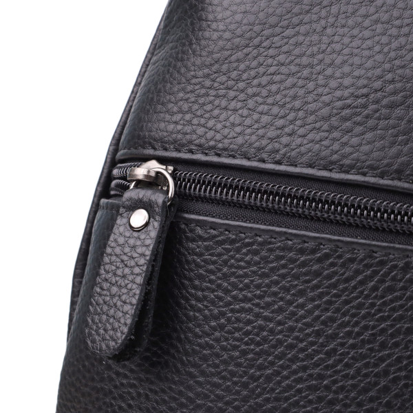 Мужская сумка через плечо из натуральной кожи Vintage 23032 Черный