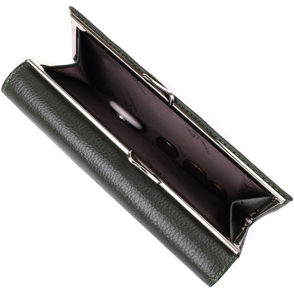 Стильный кошелек для женщин с монетницей из натуральной кожи ST Leather 23106 Зеленый