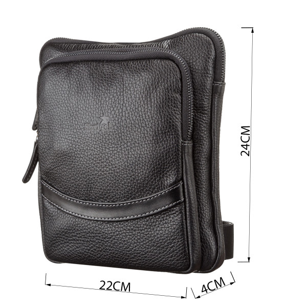 Сумка мужская SHVIGEL 11090 кожаная Черная