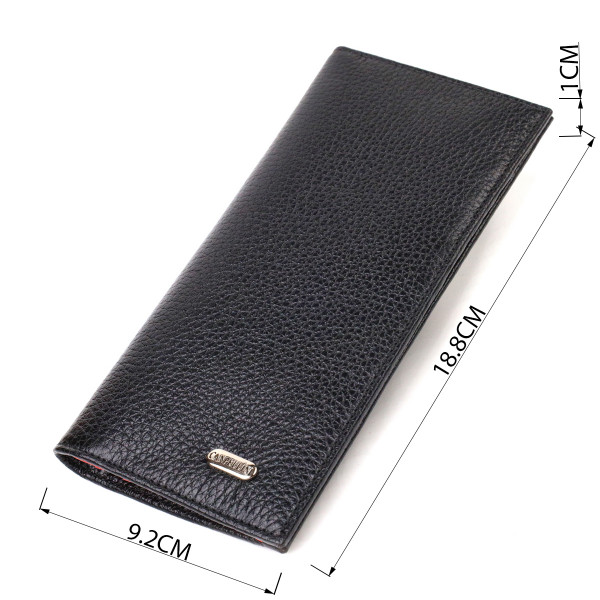 Вертикальный бумажник унисекс из натуральной кожи CANPELLINI 21897 Черный