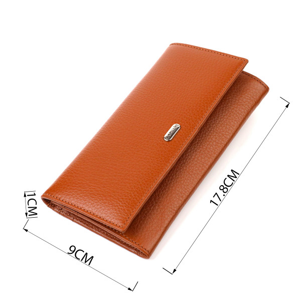 Женский удобный кошелек из натуральной кожи CANPELLINI 21829 Коричневый