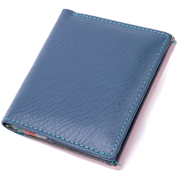 Симпатичный женский кошелек с оригинальной монетницей из натуральной кожи ST Leather 19512 Разноцветный