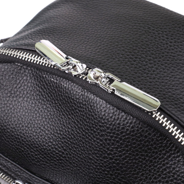 Интересный женский рюкзак из натуральной кожи Vintage 23059 Черный