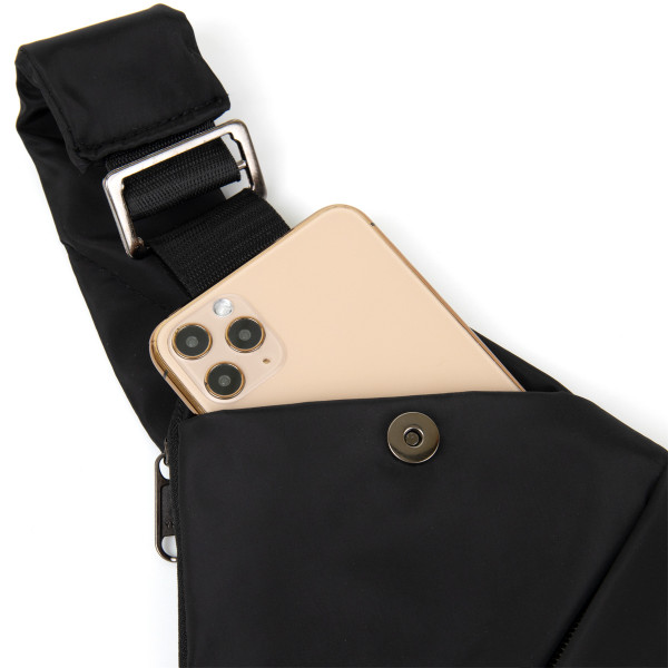 Сумка слинг нейлоновая Vintage 20557 Черная